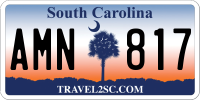 SC license plate AMN817