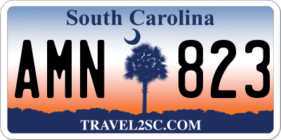 SC license plate AMN823