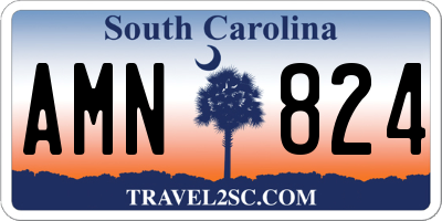 SC license plate AMN824