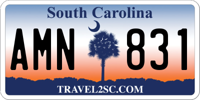 SC license plate AMN831