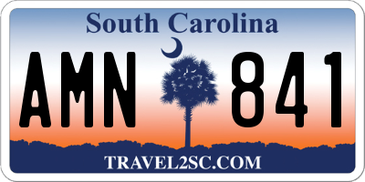 SC license plate AMN841