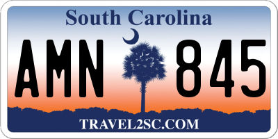 SC license plate AMN845