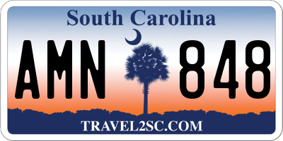 SC license plate AMN848