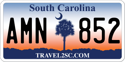 SC license plate AMN852