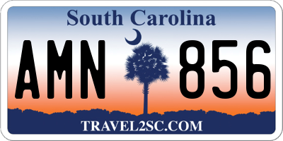 SC license plate AMN856