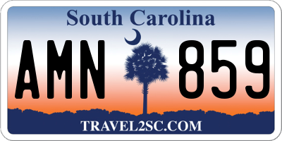 SC license plate AMN859