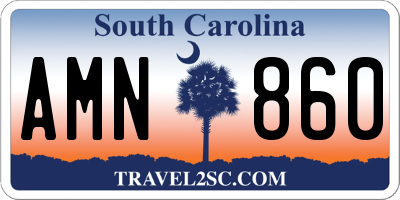 SC license plate AMN860