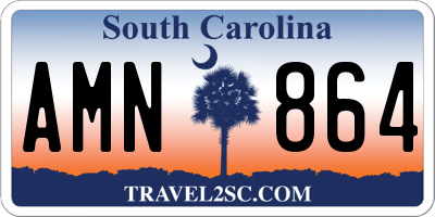SC license plate AMN864