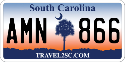 SC license plate AMN866