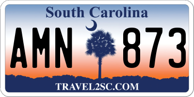 SC license plate AMN873