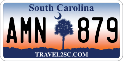 SC license plate AMN879