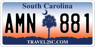 SC license plate AMN881