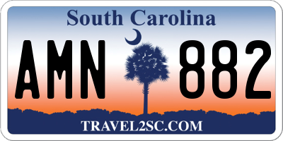SC license plate AMN882