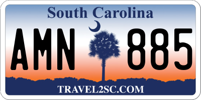 SC license plate AMN885