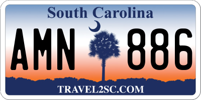 SC license plate AMN886