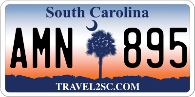 SC license plate AMN895