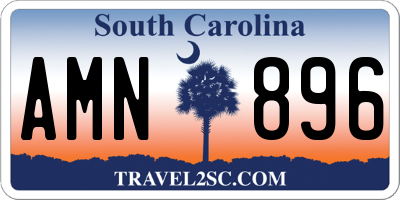 SC license plate AMN896