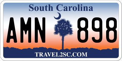 SC license plate AMN898