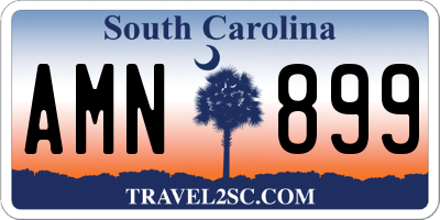 SC license plate AMN899