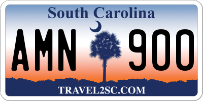 SC license plate AMN900