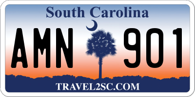 SC license plate AMN901