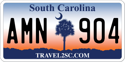 SC license plate AMN904