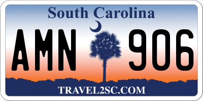 SC license plate AMN906