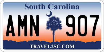 SC license plate AMN907