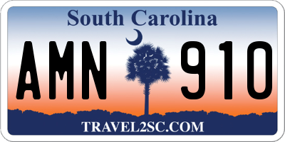 SC license plate AMN910