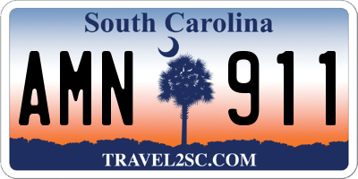 SC license plate AMN911
