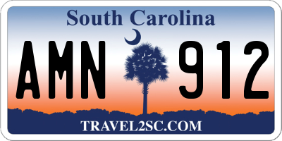 SC license plate AMN912