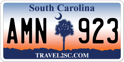 SC license plate AMN923