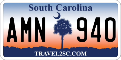 SC license plate AMN940