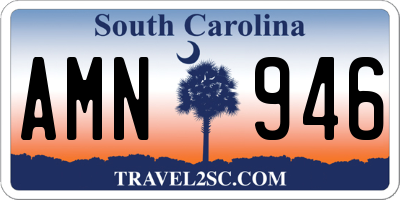 SC license plate AMN946