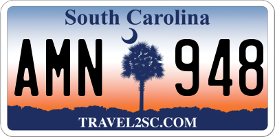 SC license plate AMN948