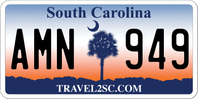 SC license plate AMN949