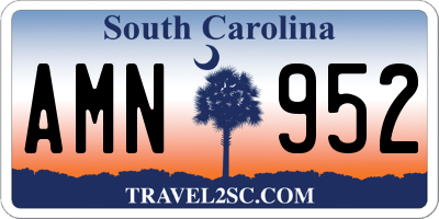 SC license plate AMN952