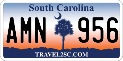 SC license plate AMN956