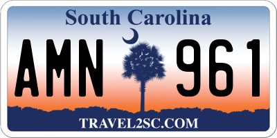 SC license plate AMN961