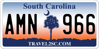 SC license plate AMN966