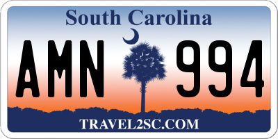 SC license plate AMN994