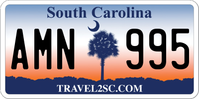 SC license plate AMN995
