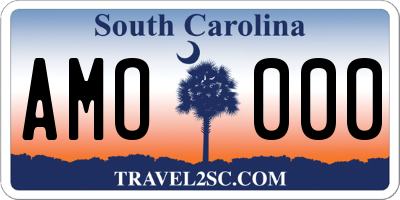 SC license plate AMO000