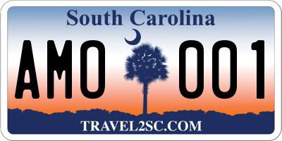 SC license plate AMO001