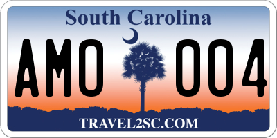 SC license plate AMO004