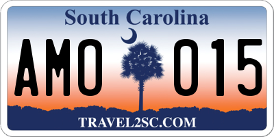 SC license plate AMO015