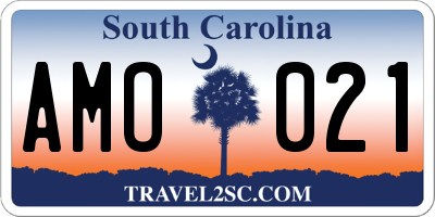 SC license plate AMO021