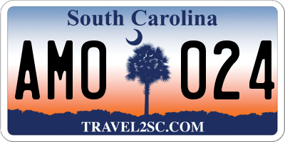SC license plate AMO024