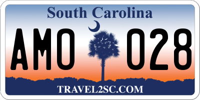 SC license plate AMO028