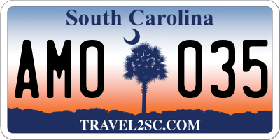 SC license plate AMO035